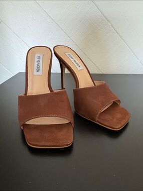 Signal Steve Madden Suede Open-Toe Heels